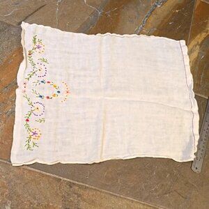 Vintage Linen Hand embroidered towel